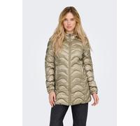Steppmantel ONLY "ONLVEGA WAVE QUILTED COAT CC OTW", Damen, Gr. XS (34), beige (trench coat), Steppware, Obermaterial: 60% Polyester, 40% Nylon, leicht glänzend, unifarben, Mäntel Steppmantel (6415301