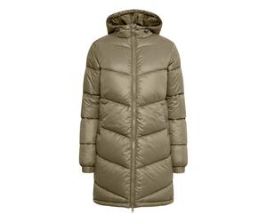 Steppmantel OXMO "Steppmantel OXTabata", Damen, Gr. M, grün (dusty olive), Obermaterial: 100% Nylon NY., Mäntel Steppmantel (73254908-M) dusty olive