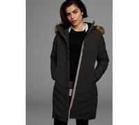 Steppmantel POLARINO, Damen, Gr. 38, grau (anthrazit), Obermaterial: 94% Polyester, 6% Elasthan. Futter: 100% Polyamid. Wattierung: 100% Polyester, meliert, kurz, Mäntel Steppmantel, Wind- und wassera