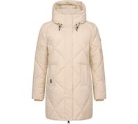 Steppmantel RAGWEAR "Diamanta", Damen, Gr. L (40), beige (ecru), Obermaterial: 100% Polyester; Innenfutter: 100% Polyester; Wattierung: 100% Polyester, Basic, A-Linie ca. Mitte Oberschenkel, hoch gesc