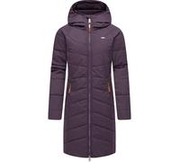Steppmantel RAGWEAR "Dizzie Coat", Damen, Gr. XL (42), lila (dunkellila), Außenmaterial: 100% Polyester; Innenfutter: 100% Polyester; Wattierung: 100% Polyester, normal ca. Mitte Oberschenkel, hoch ge