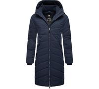 Ragwear Damen Wintermantel Warmer Steppmantel lang mit Kapuze Dizzie Coat Navy23 Gr. 3XL