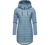 Ragwear Damen Steppmantel Lucinda Long Stone Blue24 Gr. M