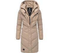Steppmantel RAGWEAR "Natalka", Damen, Gr. XL (42), helltaupe, Außenmaterial: 100% Polyester; Innenfutter: 100% Polyester; Wattierung: 100% Polyester, tailliert ca. Mitte Oberschenkel, Ärmel ohne Ärmel