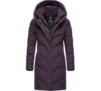 Ragwear Damen Wintermantel Warmer Steppmantel lang wasserdicht mit Kapuze Natalka Plum24 Gr. 3XL