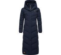 Steppmantel RAGWEAR "Natalka Extralong", Damen, Gr. S (36), blau (navy), Außenmaterial: 100% Polyester. Innenfutter: 100% Polyester. Wattierung: 100% Polyester, tailliert extralang, Ärmel ohne Ärmelsc