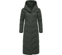 Steppmantel RAGWEAR "Natalka Extralong", Damen, Gr. XL (42), grün (olivgrün), Außenmaterial: 100% Polyester. Innenfutter: 100% Polyester. Wattierung: 100% Polyester, tailliert extralang, Ärmel ohne Är