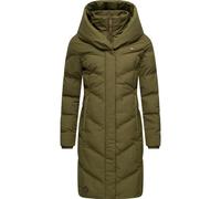 Steppmantel RAGWEAR "Natalka Melange" Gr. XL (42), grün (helloliv) Damen Mäntel Übergangsmäntel Gesteppter Wintermantel mit gefütterter Kapuze (64800862-XL)