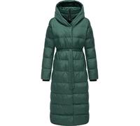 Warmer Winter Steppmantel mit Kapuze "Niara Long" Forest Green M