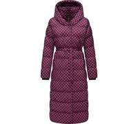 Steppmantel RAGWEAR "Niara Long Print", Damen, Gr. M (38), pink (fuchsia), Außenmaterial: 100% Polyester; Innenfutter: 100% Polyester; Wattierung: 100% Polyester, gerade ca. Mitte Wade, hoch geschloss
