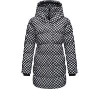Steppmantel RAGWEAR "Niara Print", Damen, Gr. L (40), schwarz, Obermaterial: 100% Polyester; Innenfutter: 100% Polyester; Wattierung: 100% Polyester, tailliert ca. Mitte Oberschenkel, hoch geschlossen