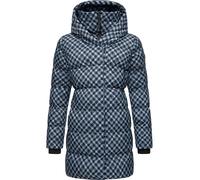 Steppmantel RAGWEAR "Niara Print", Damen, Gr. XS (34), blau (cloud), Obermaterial: 100% Polyester; Innenfutter: 100% Polyester; Wattierung: 100% Polyester, tailliert ca. Mitte Oberschenkel, hoch gesch