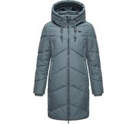 Steppmantel RAGWEAR "Novista", Damen, Gr. XL (42), grau, Obermaterial: 100% Polyester; Futter: 100% Polyester; Wattierung: 100% Polyester; Ärmelfutter: 100% Polyester, gerade knieumspielend, hoch gesc