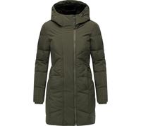 Steppmantel RAGWEAR "Pevilla YOUMODO", Damen, Gr. XXXL(46), grün (olivgrün), Obermaterial: 100% Polyester; Innenfutter: 100% Polyester; Wattierung: 100% Polyester, tailliert Po-bedeckend, eng Strickbü