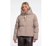 Steppmantel RINO & PELLE, Damen, Gr. 36, beige (mocha latte), Steppware, Obermaterial: 100% Polyester. Futter: 100% Polyester. Wattierung: 100% Polyester, unifarben, normal hüftlang, Rundhals, abgeste