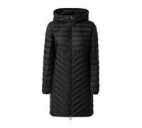 Steppmantel S.OLIVER, Damen, Gr. 40, schwarz, Web, Obermaterial: 100% Polyester, unifarben, casual, schmal ca. Mitte Oberschenkel, Langarm elastischer Bund, Mäntel, im Slim Fit, abnehmbare Kapuze (700