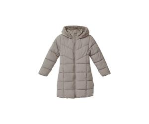 Steppmantel S.OLIVER JUNIOR, Mädchen, Gr. 98, light grau, Web, Obermaterial: 100% Polyester. Futter: 100% Polyester, unifarben, regular fit ca. Mitte Oberschenkel, Rundhals, Mäntel Steppmantel, mit Te