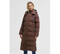Steppmantel SOCCX, Damen, Gr. S, braun (schwarz coffee), Steppware, Material: 100% Polyester, Futter: 100% Polyester, Füllung: 100% Polyester, unifarben, regular fit lang, hoch geschlossener Ausschnit
