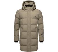 Steppmantel STONE HARBOUR "Thadeek XX", Herren, Gr. M (50), braun, Obermaterial: 100% Polyester; Innenfutter: 100% Polyester; Wattierung: 100% Polyester; Ärmelfutter: 100% Polyester, Basic, gerade kni