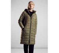 Steppmantel STREET ONE, Damen, Gr. 34, grün (winter moss grün), Stoff, 100% Polyester, unifarben, normal hüftbedeckend, ohne Ausschnitt, Bündchen, Mäntel Steppmantel, mit Kapuze (29245128-34) winter m