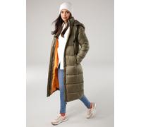 Steppmantel TAMARIS, Damen, Gr. 46, grün (khaki), Steppware, Obermaterial: 100% Polyester. Futter: 100% Polyester. Wattierung: 100% Polyester, figurbetont knieumspielend, abnehmbar, Mäntel Steppmantel