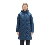Steppmantel TOM TAILOR, Damen, Gr. XS (34), blau (nighttime blau), Steppware, Obermaterial: 100% Polyester. Futter: 100% Polyester, unifarben, regular fit kniefrei, Rundhals, Mäntel Steppmantel, mit K