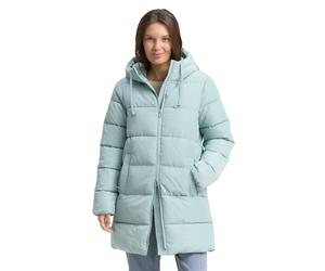 Steppmantel TOM TAILOR, Damen, Gr. XS, weiß moss, Steppware, Obermaterial: 100% Polyester. Futter: 100% Polyester, unifarben, regular fit lang, ohne Ausschnitt, elastischer Bund, Mäntel Steppmantel, m