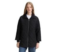 Steppmantel TOM TAILOR DENIM, Damen, Gr. L (40), schwarz (deep schwarz), Steppware, Obermaterial: 100% Polyester. Futter: 100% Polyester, unifarben, Strukturmuster, casual, loose fit Po-bedeckend, Lan