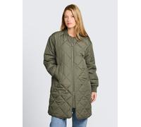 Steppmantel TOM TAILOR DENIM, Damen, Gr. L, grün (urban olive grün), Web, Obermaterial: 100% Polyester. Futter: 100% Polyester, unifarben, ca. Mitte Oberschenkel, Rundhals, Bündchen, Mäntel Steppmante