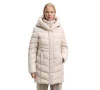 Steppmantel TOM TAILOR, Damen, Gr. XL, beige (cold beige), Steppware, Obermaterial: 100% Polyester. Futter: 100% Polyester, unifarben, casual, regular fit ca. Mitte Oberschenkel, Langarm elastischer B
