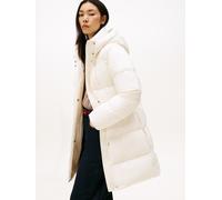 Steppmantel TOMMY HILFIGER "MODERN DOWN REG COAT", Damen, Gr. XL (42), ivory silk, Steppware, Obermaterial: 100% Polyester. Füllung: 90% Daunen, 10% Federn, unifarben, Mäntel Steppmantel, mit wärmende