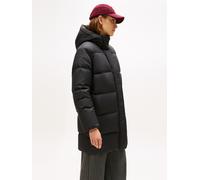 Steppmantel TOMMY HILFIGER "MODERN DOWN REG COAT", Damen, Gr. XL (42), schwarz, Steppware, Obermaterial: 100% Polyester. Füllung: 90% Daunen, 10% Federn, unifarben, Mäntel Steppmantel, mit wärmenden M