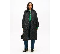 Steppmantel TOMMY HILFIGER "PADDED FLAG QUILTED COAT", Damen, Gr. S (36), schwarz, Web, Obermaterial: 100% Polyester, unifarben, regular fit, Mäntel Steppmantel (60742248-S) schwarz