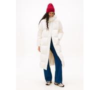 Steppmantel TOMMY JEANS "TJW ALASKA GRID DWN MXI COAT EXT", Damen, Gr. L (40), weiß (ancient weiß), Web, Obermaterial: 100% Polyester, unifarben, regular fit, Mäntel Steppmantel (89523248-L) ancient w