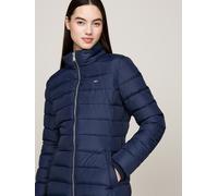 Steppmantel TOMMY JEANS "TJW ESSENTIAL HOODED DOWN COAT" Gr. XL (42), blau (dark night navy) Damen Mäntel (63793844-XL) dark night navy