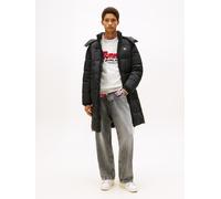 Tommy Jeans Regular Fit Steppmantel mit Label Stitching Modell 'VAIL' in Black, Größe L