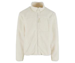 Steppmantel URBAN CLASSICS "Urban Classics Teddy Jacket With Stand Up Collar", Herren, Gr. 3XL, sandweiß, 100% Polyester, unifarben, normal, amerikanischer Ausschnitt, Mäntel Steppmantel (29079736-XXX