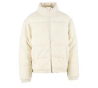 Steppmantel URBAN CLASSICS "Urban Classics Teddy Puffer Jacket", Herren, Gr. XL, sandweiß, 100% Polyester, Mäntel Steppmantel (49257737-XL) sandweiß