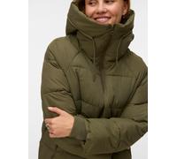 Steppmantel VERO MODA "VMELANOR LAURIE LONG COAT WRP GA BOO", Damen, Gr. S, grün (grape leaf), Steppware, Obermaterial: 100% Polyester, unifarben, regular fit kniebedeckend, Rippbündchen, Mäntel Stepp