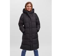 Steppmantel VERO MODA "VMERICAHOLLY LONG DOWN JACKET", Damen, Gr. XL, schwarz, Web, Obermaterial: 100% Polyester. Wattierung: 50% Daunen, 50% Federn, unifarben, knieumspielend, Rippbündchen, Mäntel St