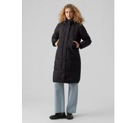 Steppmantel VERO MODA "VMMARGARET LONG COAT GA NOOS", Damen, Gr. XS, schwarz, Steppware, Obermaterial: 100% Polyester, unifarben, kniebedeckend, Mäntel Steppmantel (32051324-XS) schwarz