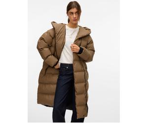 Steppmantel VERO MODA "VMMIRIAM LONG COATED COAT BOO", Damen, Gr. M, cub, Steppware, Obermaterial: 100% Polyester, unifarben, regular fit, Rippbündchen, Mäntel Steppmantel (32081128-M) cub