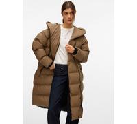 Steppmantel VERO MODA "VMMIRIAM LONG COATED COAT BOO", Damen, Gr. S, cub, Steppware, Obermaterial: 100% Polyester, unifarben, regular fit, Rippbündchen, Mäntel Steppmantel (32081128-S) cub
