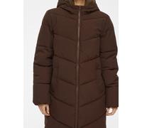 Steppmantel VILA "VILAVENDER L/S HOOD PUFFER/TB/RK", Damen, Gr. 36, braun (coffee bean), Web, Obermaterial: 100% Polyester, unifarben, ca. Mitte Oberschenkel, Mäntel Steppmantel, Kunstfaser (24425669-