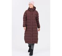 Steppmantel WHISTLER "JOANA", Damen, Gr. 38, braun (weinrot), 100% Polyester, kariert, unifarben, lang, hoch geschlossener Ausschnitt, Mäntel Steppmantel, im angesagten großformatigem Style (94814748-