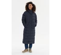 Steppmantel WHISTLER "JOANA", Damen, Gr. 42, dunkelblau, 100% Polyester, kariert, unifarben, lang, hoch geschlossener Ausschnitt, Mäntel, im angesagten großformatigem Style (58748417-42) dunkelblau