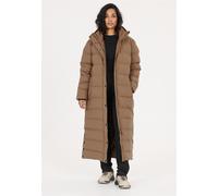 Steppmantel WHISTLER "JOANA", Damen, Gr. 48, braun, 100% Polyester, kariert, unifarben, lang, hoch geschlossener Ausschnitt, Mäntel Steppmantel, im angesagten großformatigem Style (36653733-48) braun