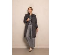 Steppmantel ZHRILL "ZHTARA", Damen, Gr. S, anthrazit, Web, Obermaterial: 100% Polyester, unifarben, gerade knielang, Rundhals, 1-Knopf-Manschette, Mäntel Steppmantel, mit leichter Steppung und Knopfle