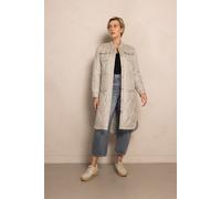 Steppmantel ZHRILL "ZHTARA", Damen, Gr. XL, beige, Web, Obermaterial: 100% Polyester, unifarben, gerade knielang, Rundhals, 1-Knopf-Manschette, Mäntel Steppmantel, mit leichter Steppung und Knopfleist