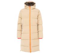 Steppmantel ZWILLINGSHERZ "„Leo Kapuze“", Damen, Gr. M, beige, Obermaterial: 100% Polyester, Mäntel Steppmantel, Kapuze mit Leofutter, Reißverschluss, Taschen, elastische Bündchen (72849428-M) beige
